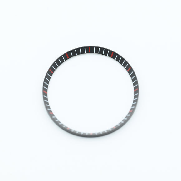 CHR031 Black with Red Markers Chapter Ring for SKX007 / SKX009 / SRPD