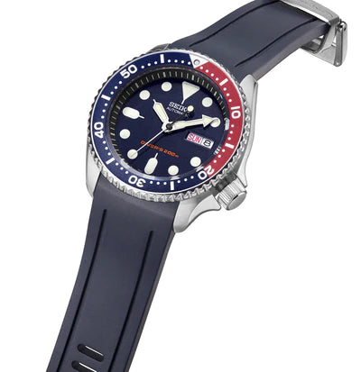Seiko Skx Crafter Blue Crafter Blue Curved End Rubber Strap For
