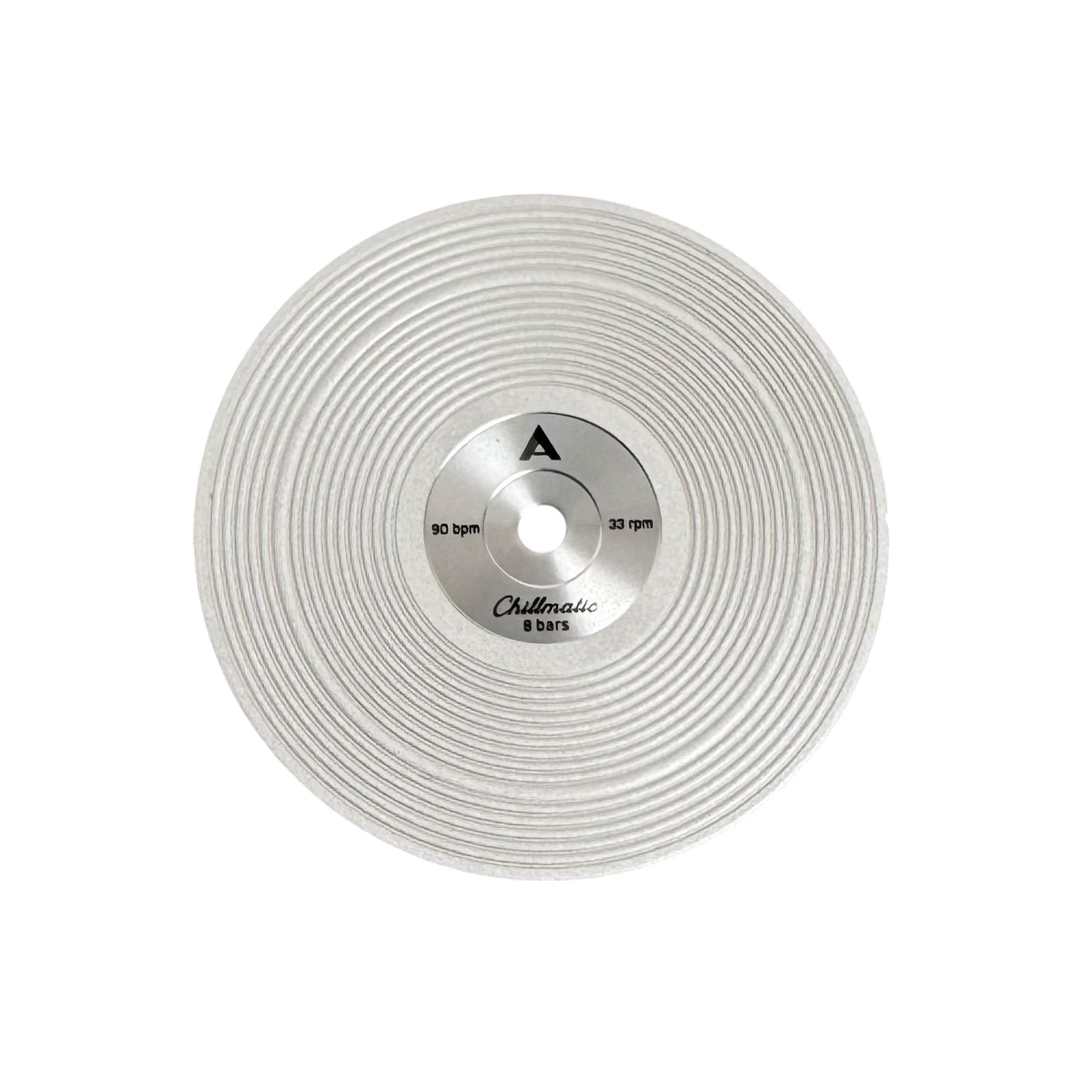 1 vinyl record-style watch dial lying flat on a surface