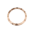BZI002GMT-RG 38mm Yachtmaster Style GMT Sloped Steel Insert - Rose Gold