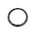 BZI002GMT-BK 38mm Yachtmaster Style GMT Sloped Steel Insert - Black