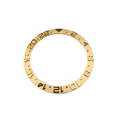 BZI002GMT-GD 38mm Yachtmaster Style GMT Sloped Steel Insert - Gold