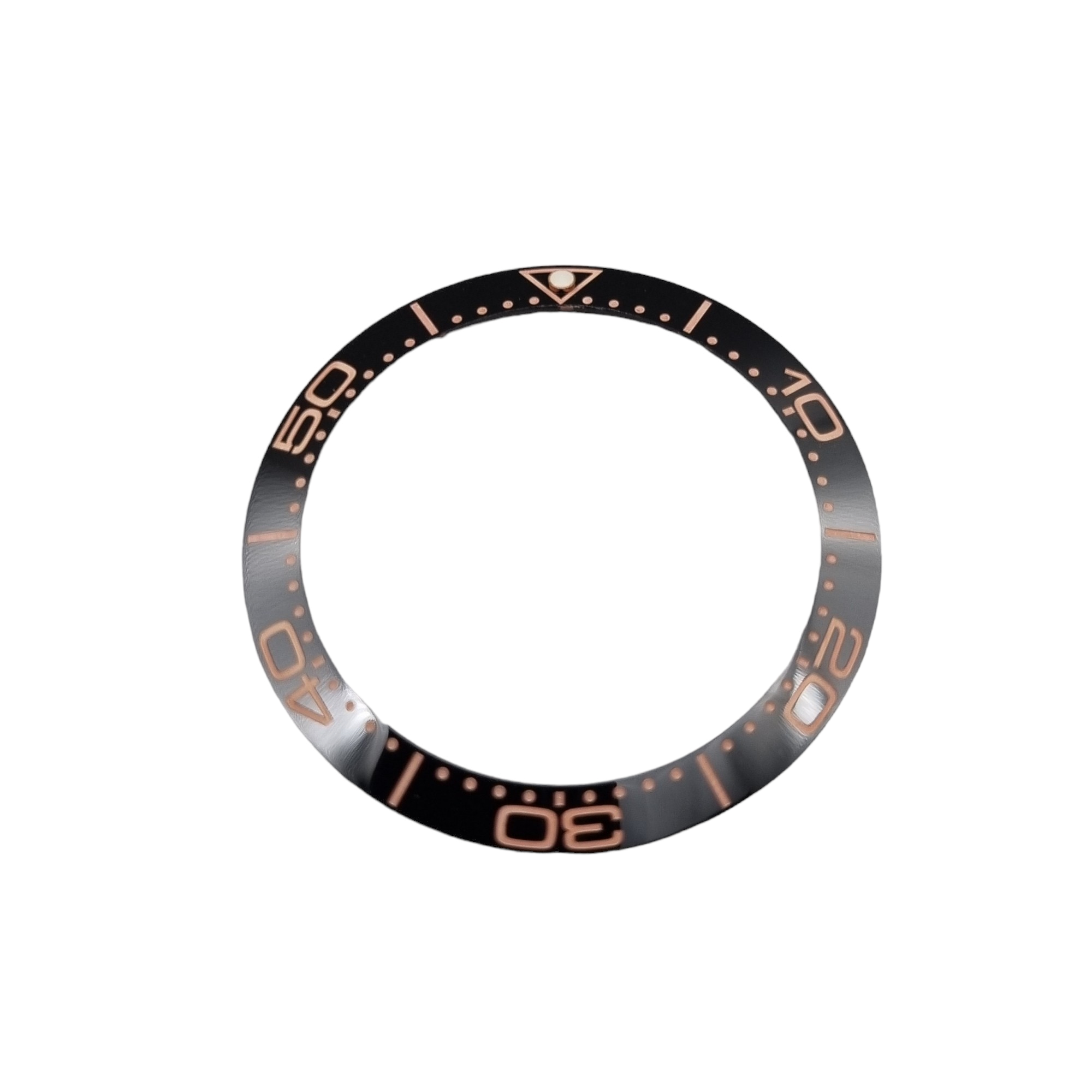 BZI022BKRO 38mm Black With Rose Text SMP Style Sloped Ceramic Insert
