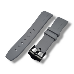 Rubber Strap for SKX007 style cases - Grey with Stealth Hardware