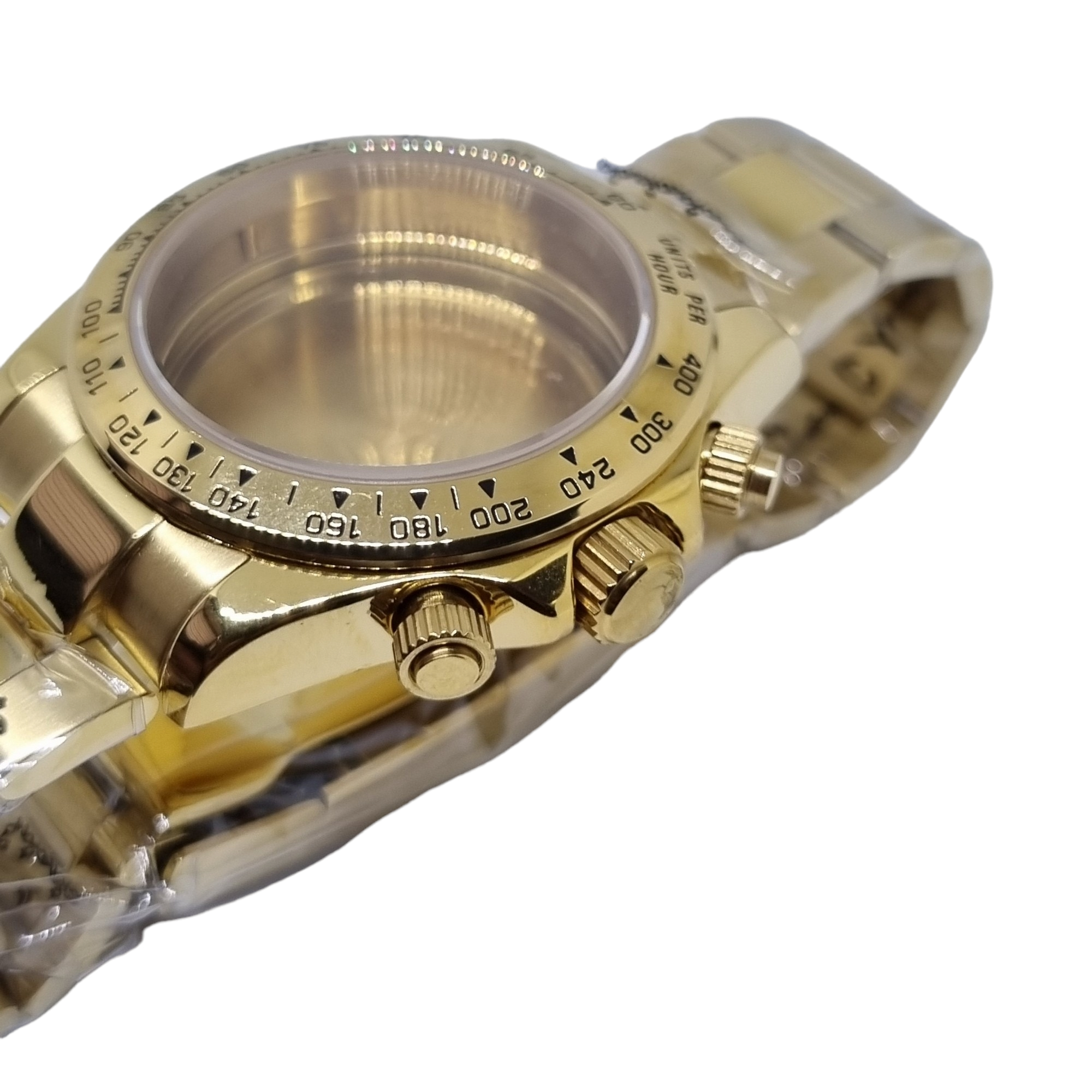 Boîtier Acier Doré Et Bracelet Pour Montre Mouvement VK63 - 39mm - Neuf Sans étiquette