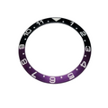 BZI041 38mm Dual Time Black and Purple Sloped Insert