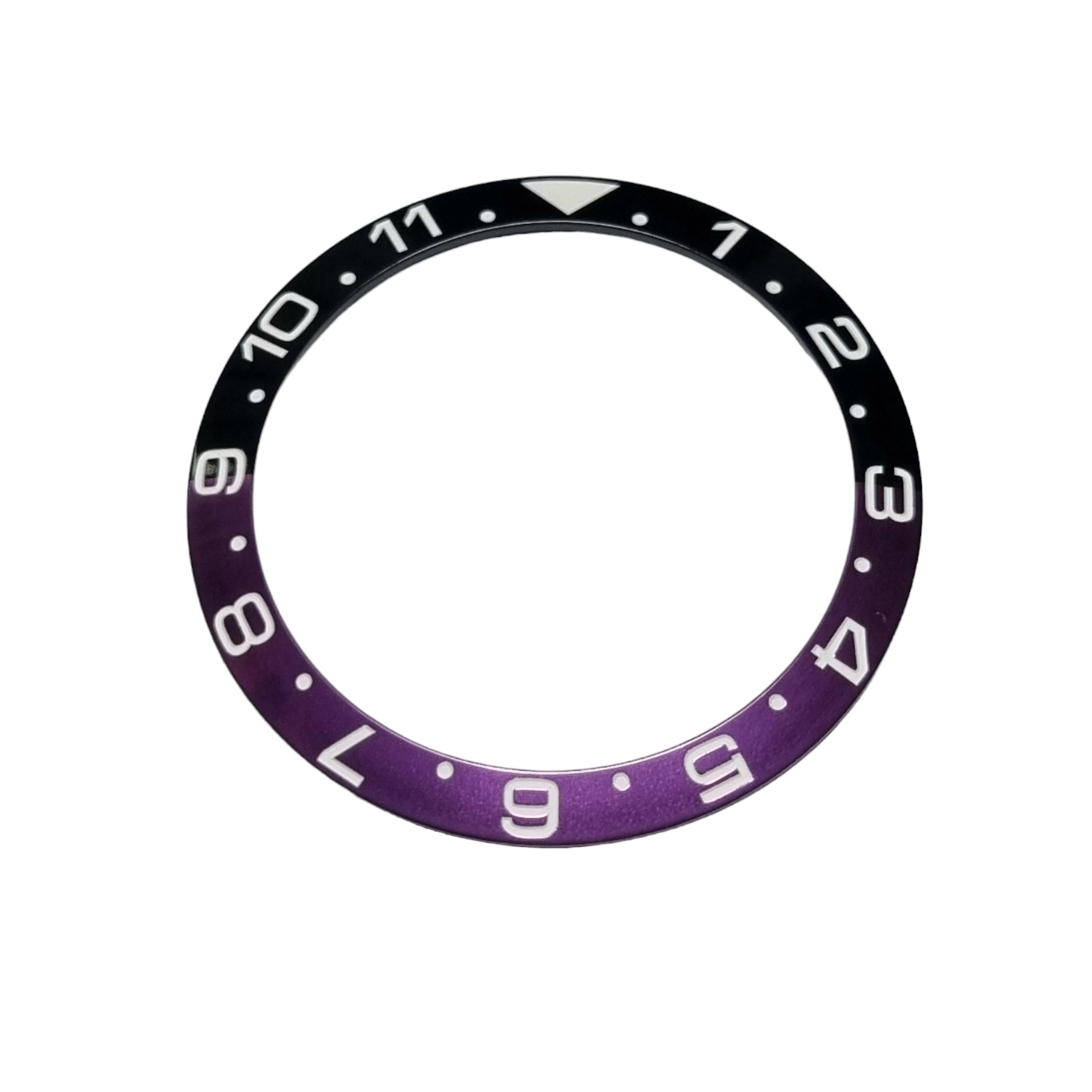 BZI041 38mm Dual Time Black and Purple Sloped Insert