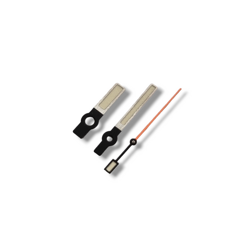 Brushed Baton with Orange Tip and Aged Lume Hand Set - HAN056