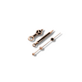 Polished Rose Gold Merc With Black Lume Hand Set - HAN052C