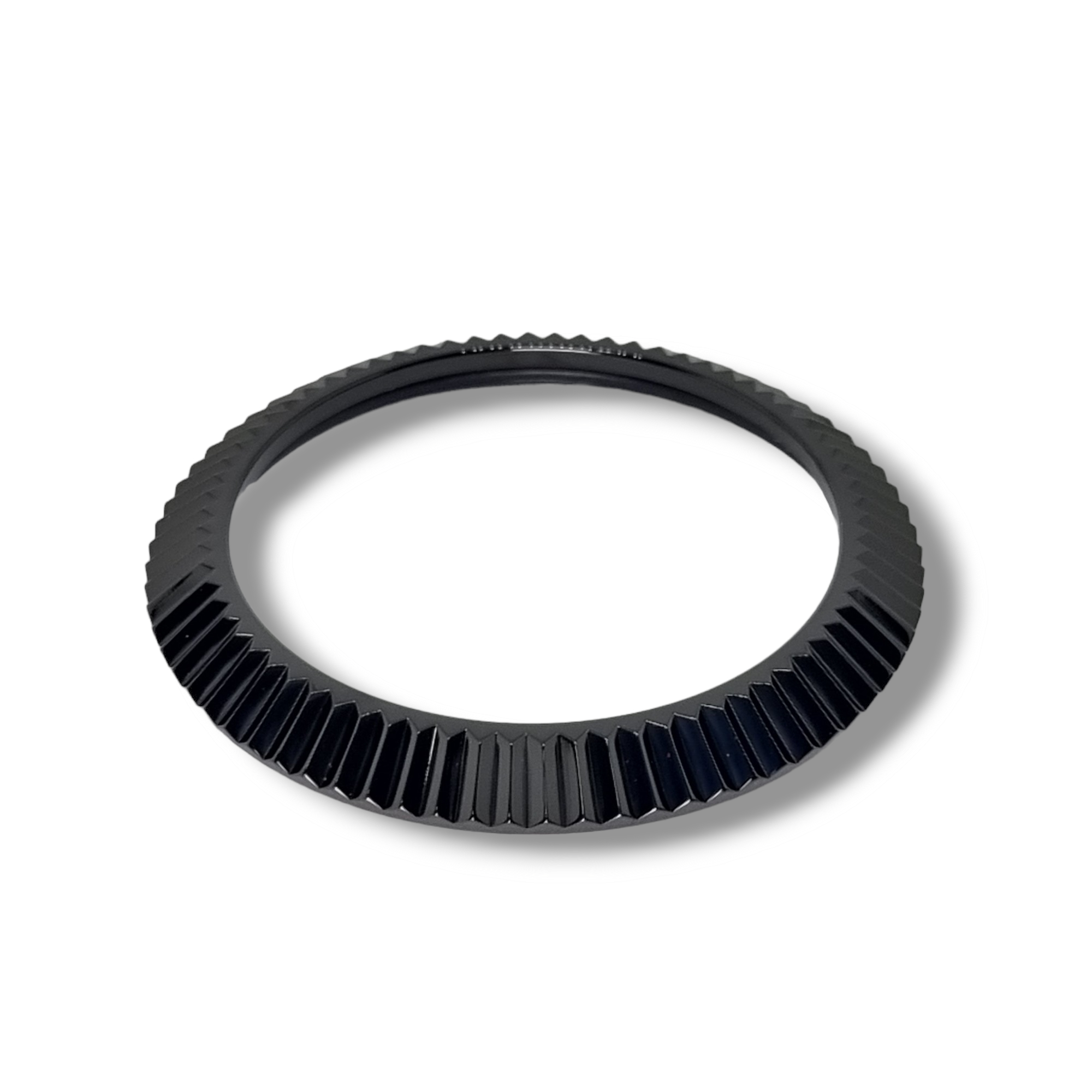 Fluted Bezel - Polished Black - BEZ045C