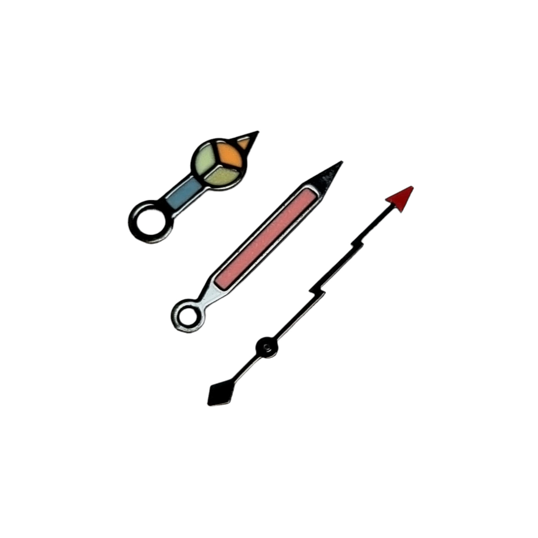 Polished Black Rainbow Merc Full Hand Set - HAN051