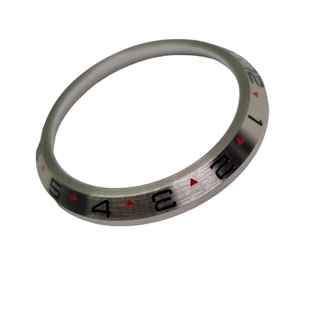 Pilot Bezel - Dual-Time with Red Accents - BEZ049