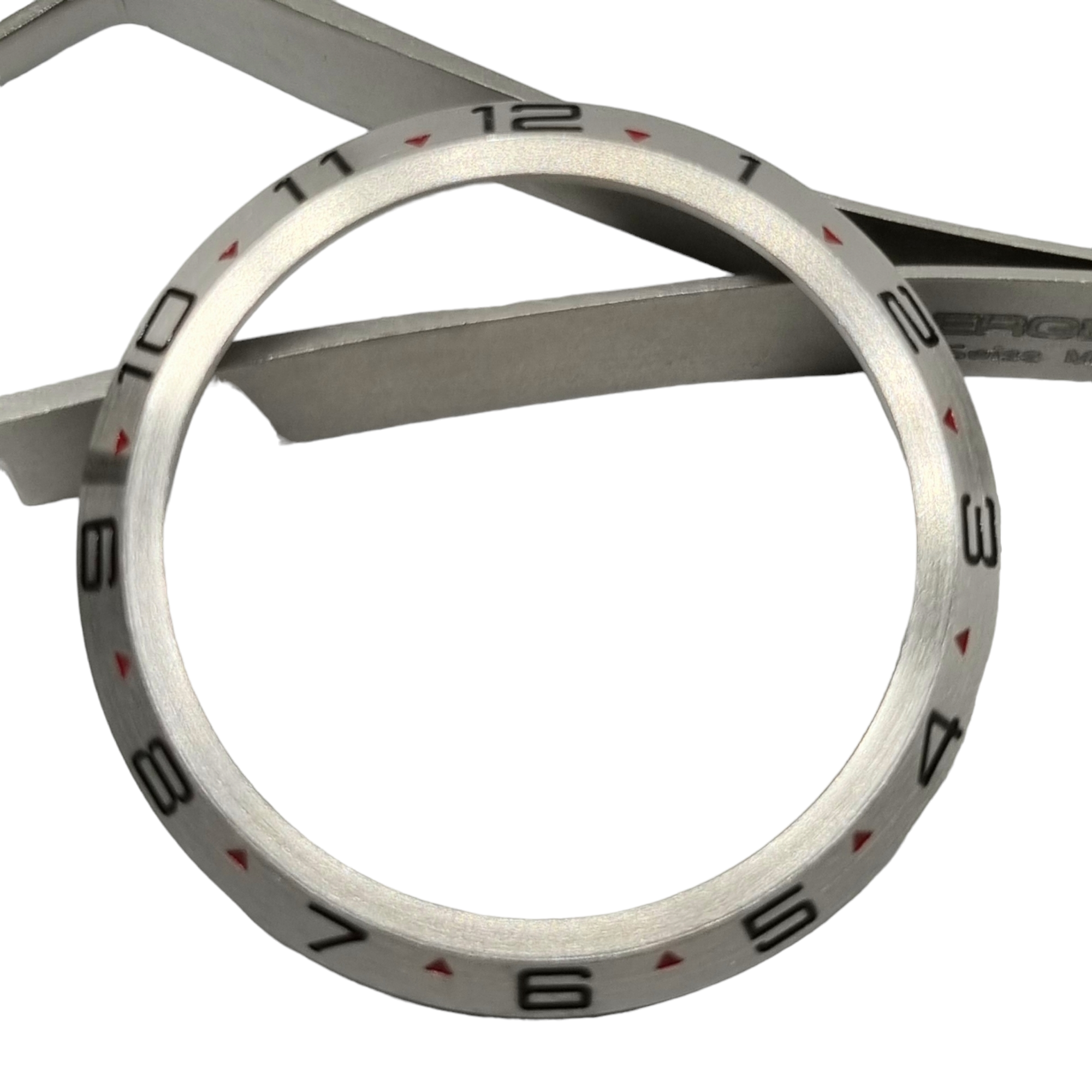 Pilot Bezel - Dual-Time with Red Accents - BEZ049