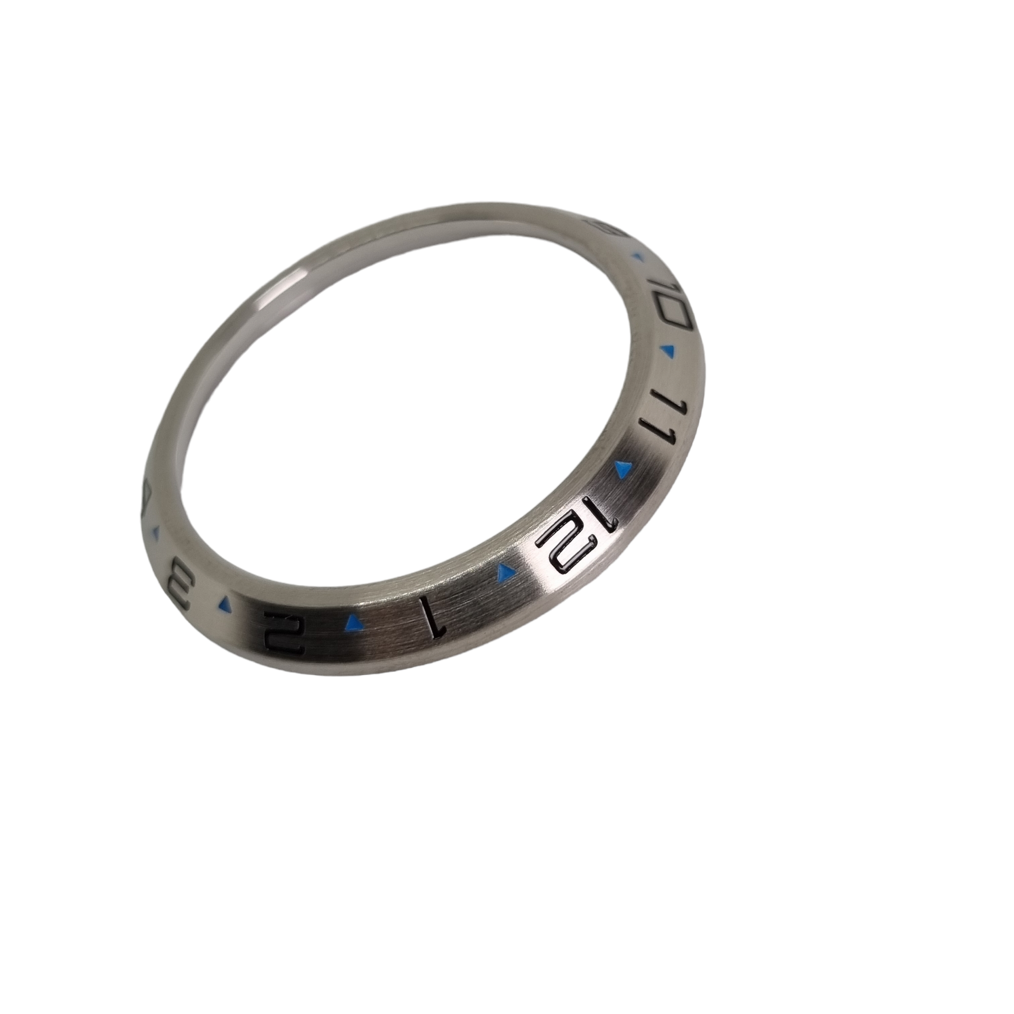 Pilot Bezel - Dual-Time with Blue Accents - BEZ048