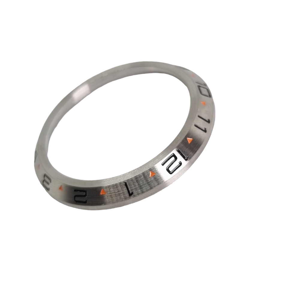 Pilot Bezel - Dual-Time with Orange Accents - BEZ047