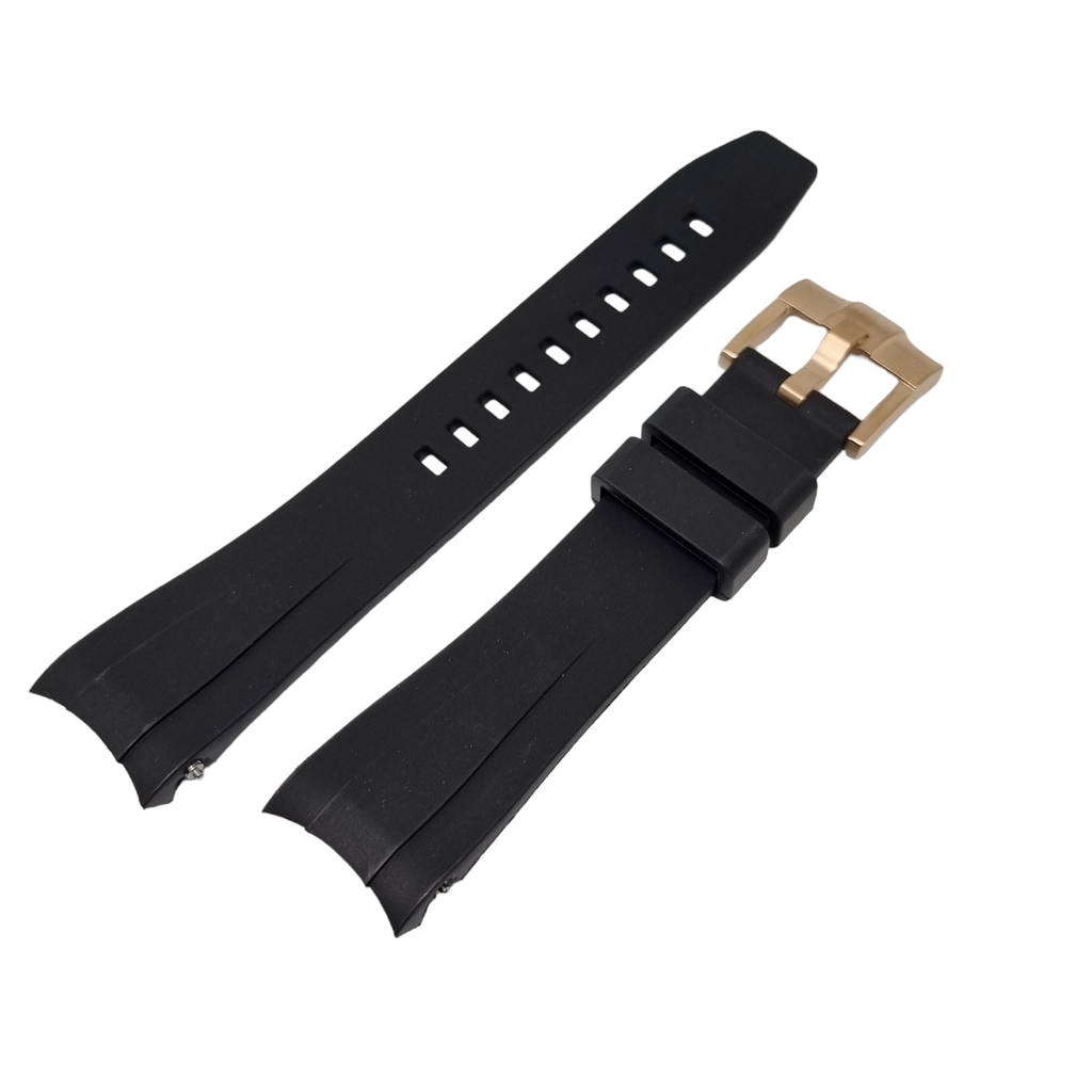 Curved End FKM Rubber Strap for CAS010 Conversion Case - Black - STR010