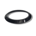Diagonal Fluted Bezel - Polished Black - BEZ046C