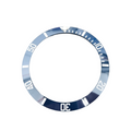 BZI008AEBL 38mm Aegean Blue with White Text SUB Style Sloped Ceramic Insert