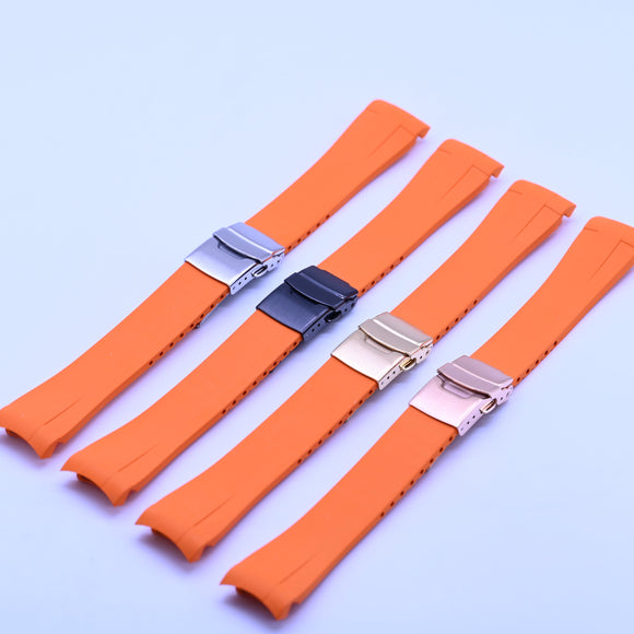 FKM Rubber Strap for SKX007 style cases - Orange