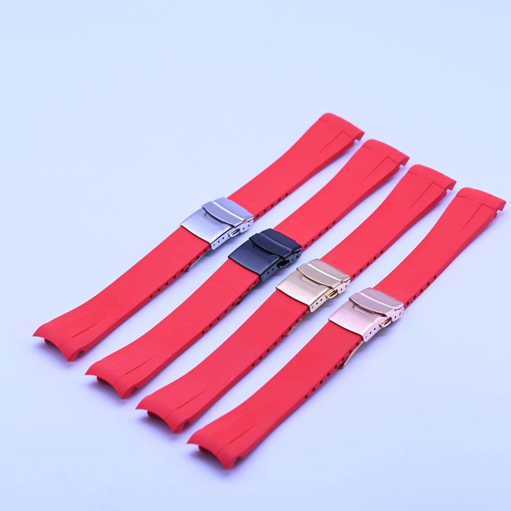 FKM Rubber Strap for SKX007 style cases - Red