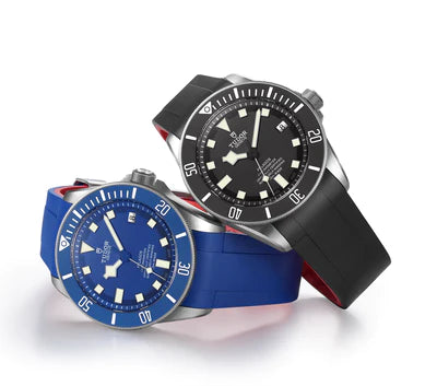 Crafter Blue Curved End Rubber Strap for Tudor Pelagos (TD02)