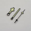 Black Snowflake with Green Lume Full Hand Set - HAN046