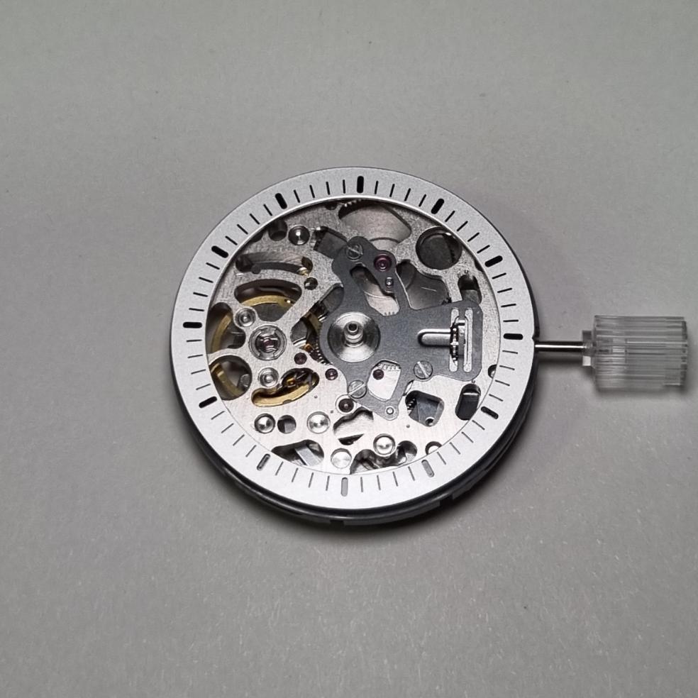 Sterile Minute-Track Dial - Silver with Black Indices - DIA109