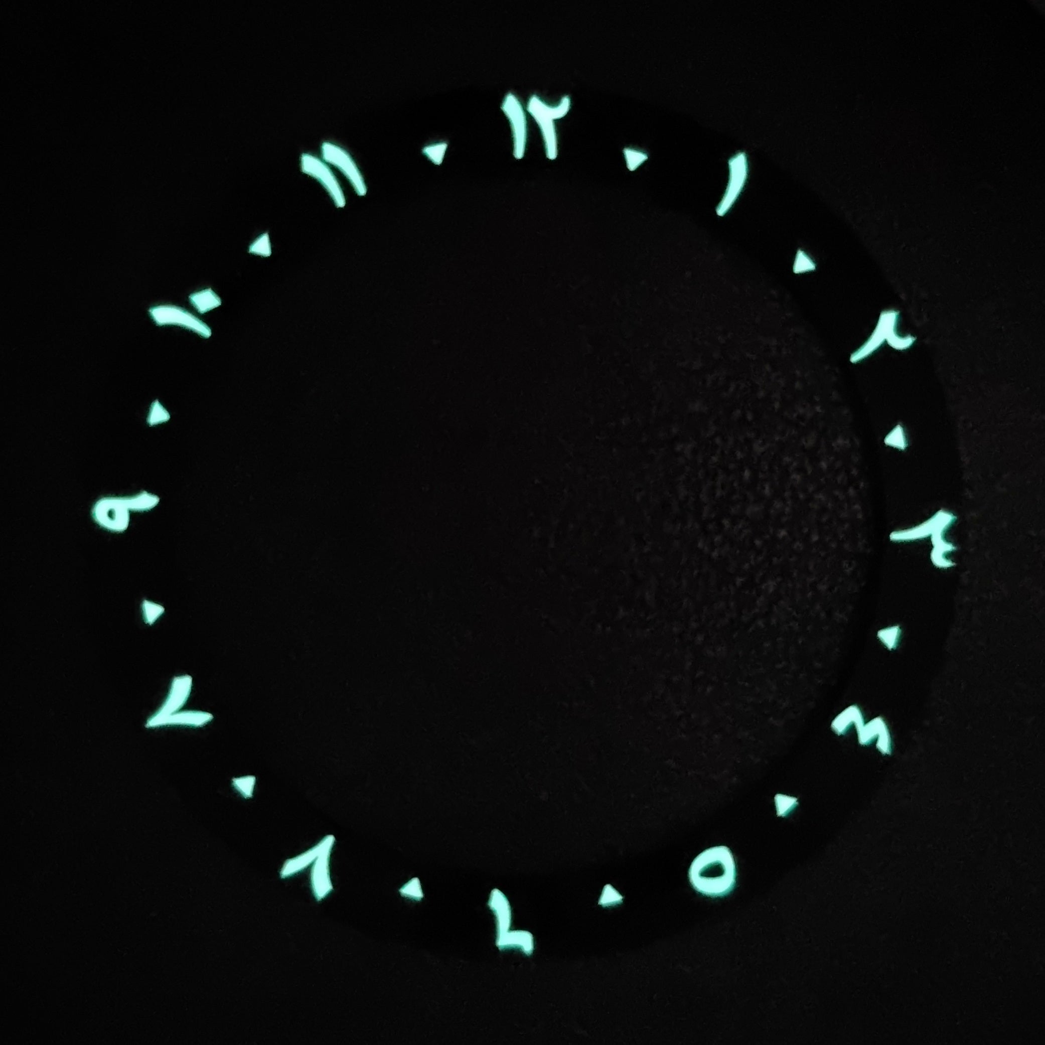 BZI050 38mm Arabic Dual-Time Sloped Ceramic Insert with Lume