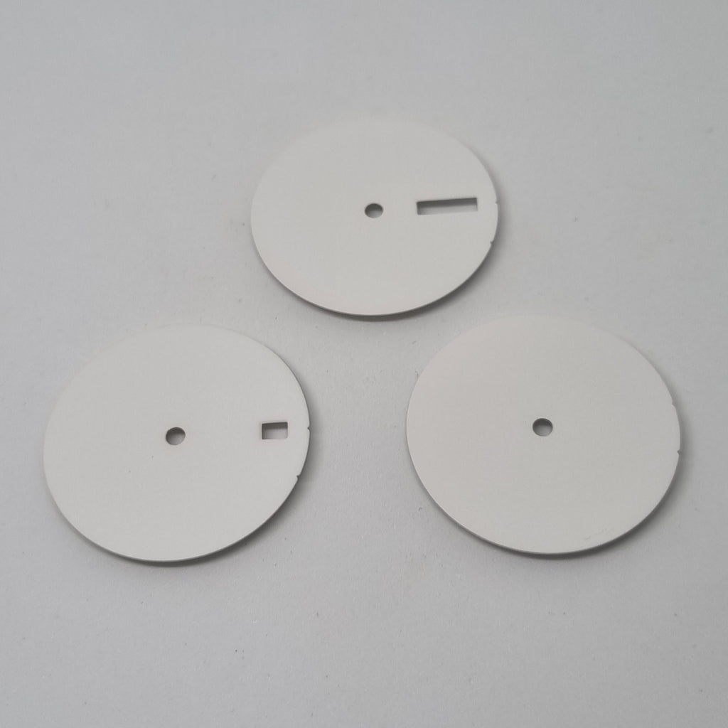 DIA101W Sterile Matte White Blank Brass Dials for Customisation / Modification