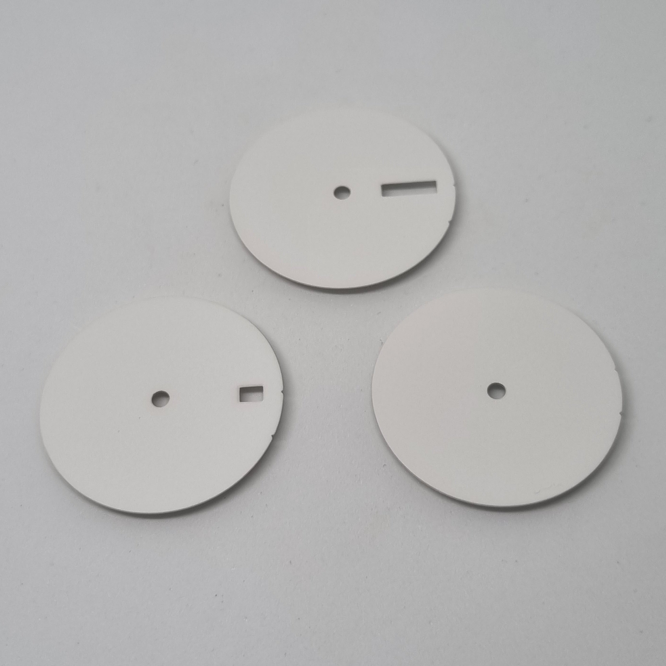 DIA101W Sterile Matte White Blank Brass Dials for Customisation / Modification