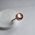 CRN016 SKX007 Polished Rose Gold Coin-Edged Crown with Engraved S