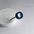 CRN018 SKX007 Polished Blue Coin-Edged Crown with Engraved S