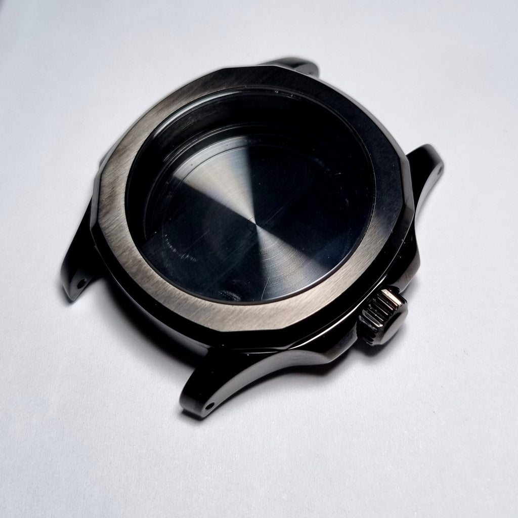Black Nautilus-style Conversion Case Set for Seiko Mods - CAS010