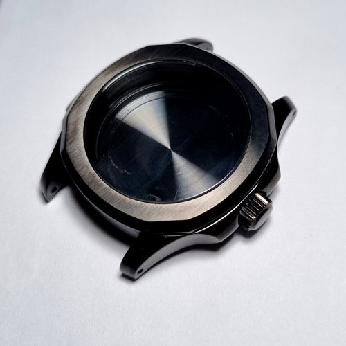 Black Nautilus-style Conversion Case Set for Seiko Mods - CAS010