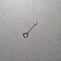 GMT Hand For NH34 / 4R34 - Red and Silver (Small Arrow) - HAN091A