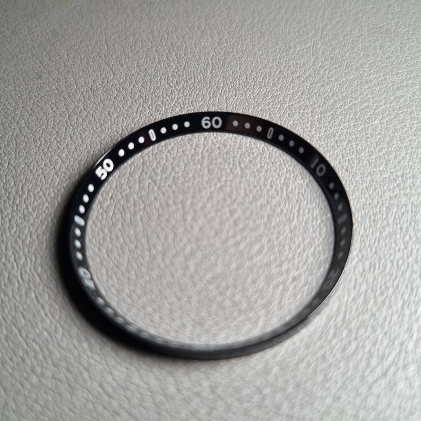 CHR046 Polished Black Spectre Chapter Ring for SKX007 / SKX009 / SRPD