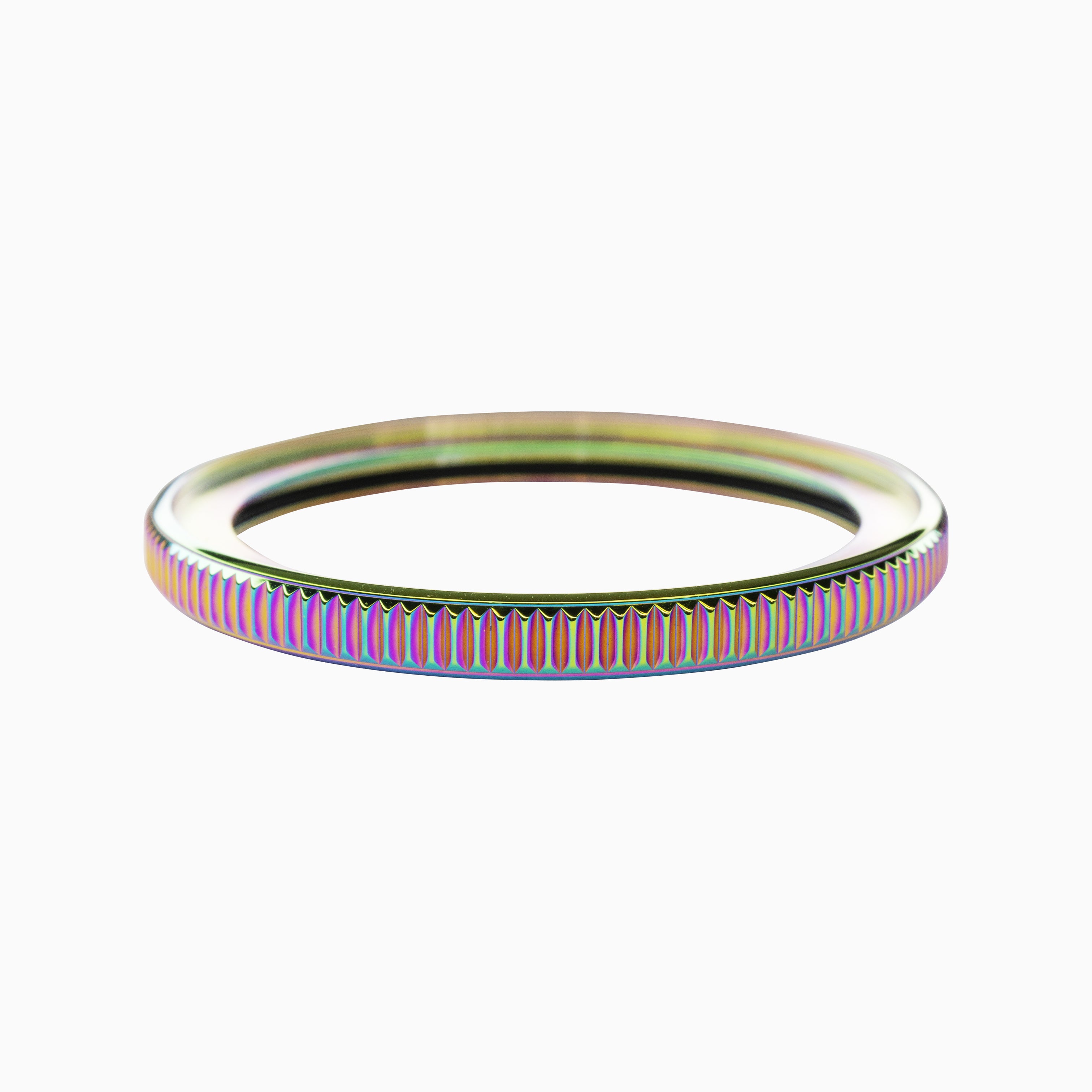 BEZ013 Polished Coin Edge Bezel - Rainbow