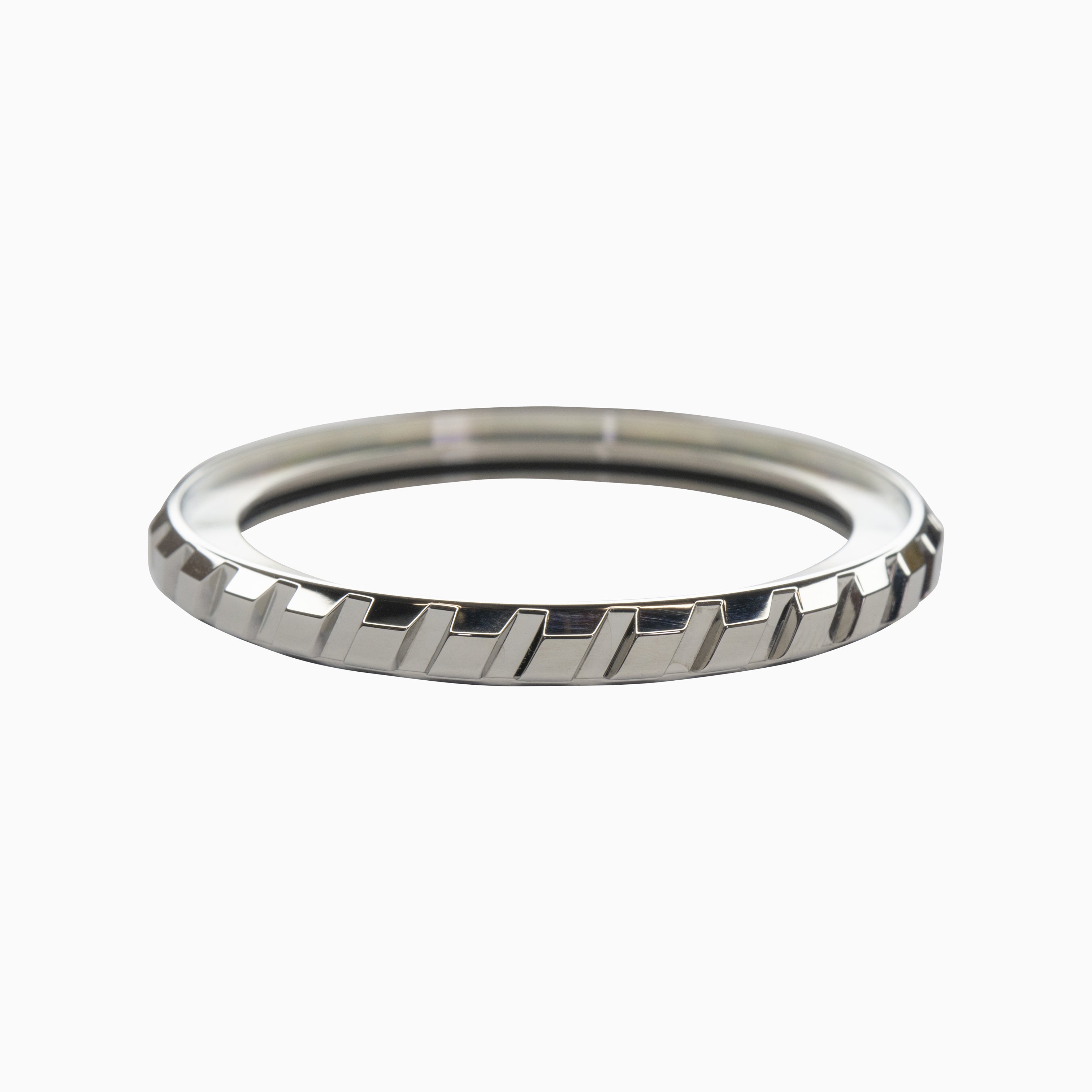 Turbine Style Bezel - Polished Silver - BEZ018