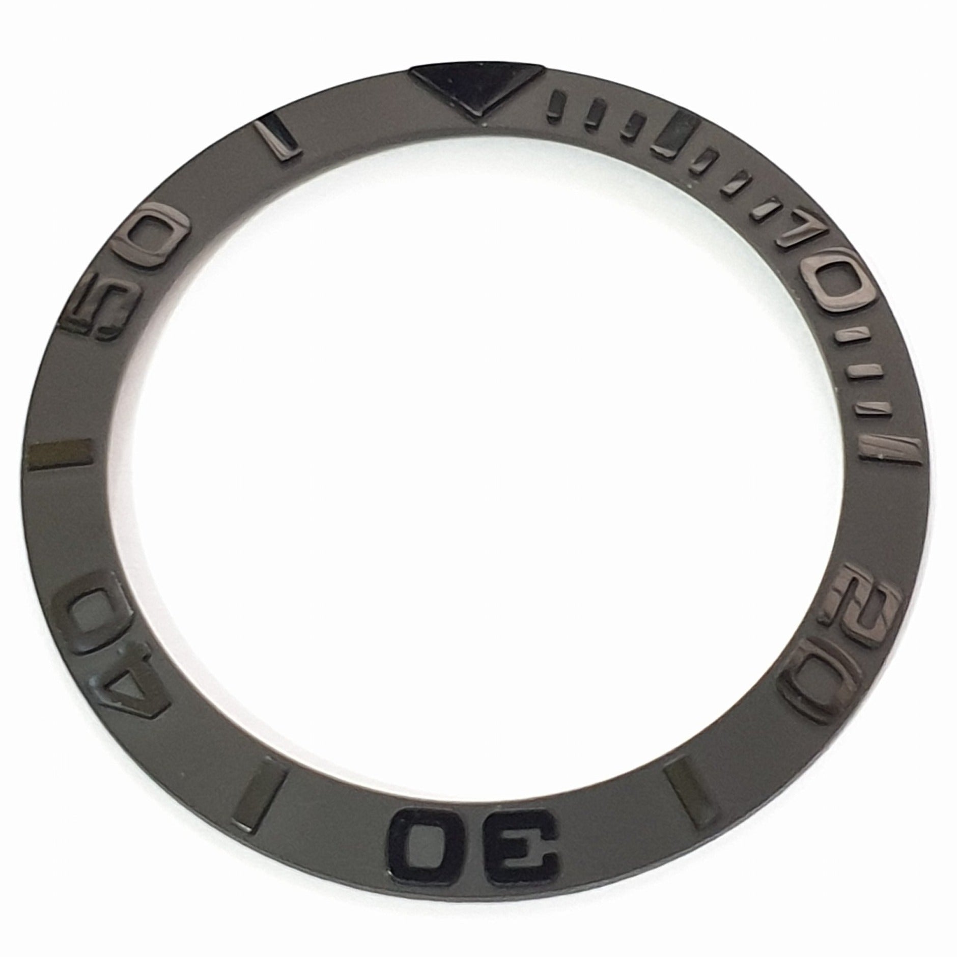 BZI001BK 38mm Black Yachtmaster Style Sloped Ceramic Insert