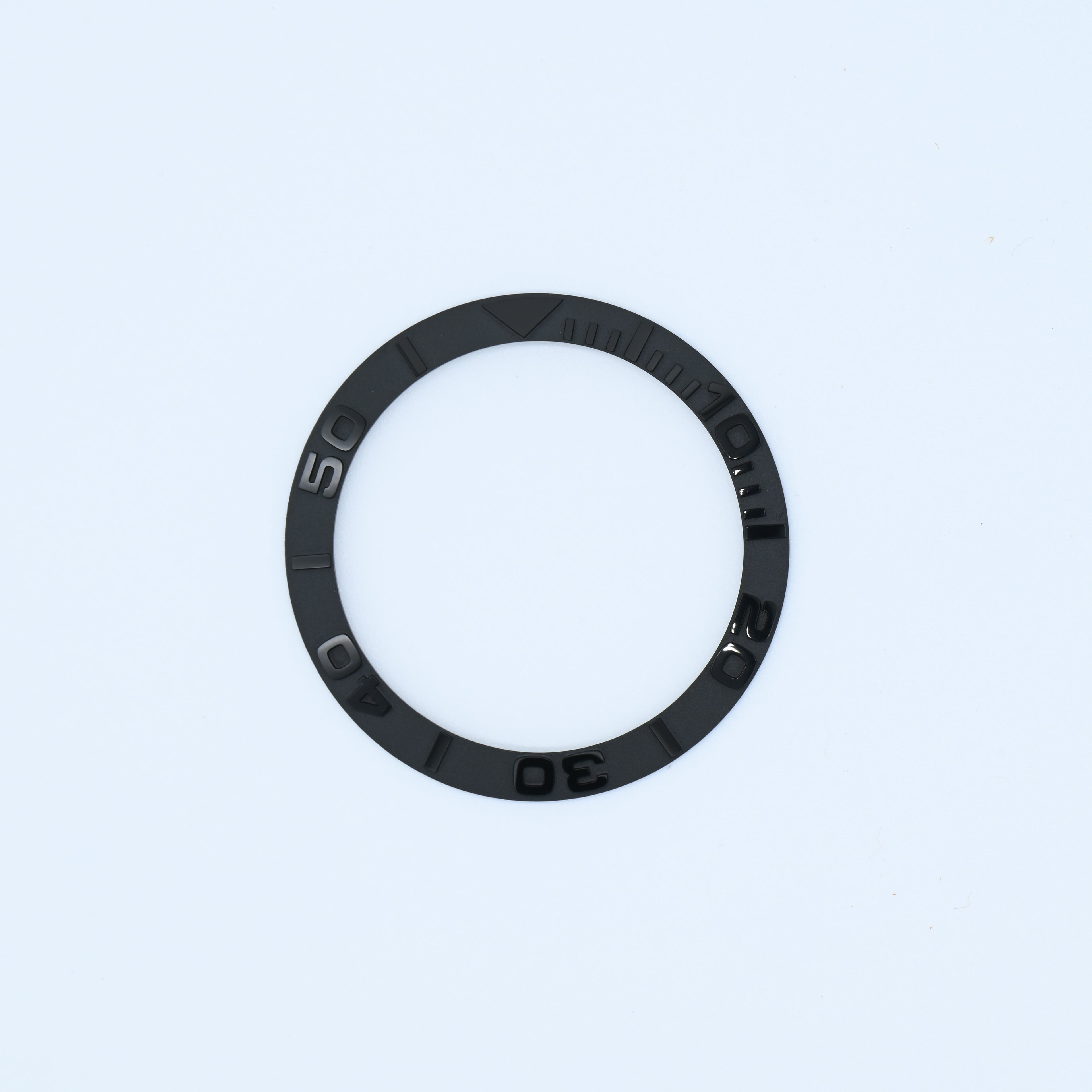 BZI001BK 38mm Black Yachtmaster Style Sloped Ceramic Insert