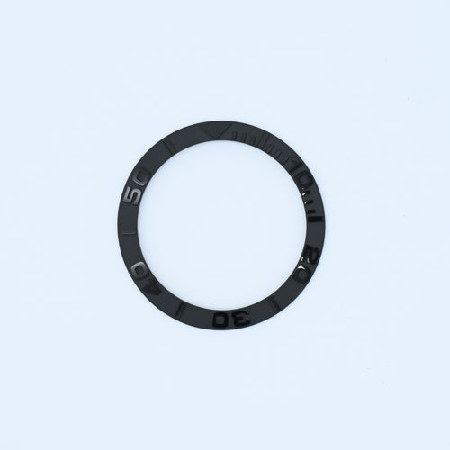 BZI001BK 38mm Black Yachtmaster Style Sloped Ceramic Insert