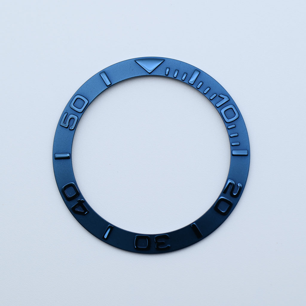 BZI001BLST 38mm Metallic Blue YM Style Sloped Steel Insert