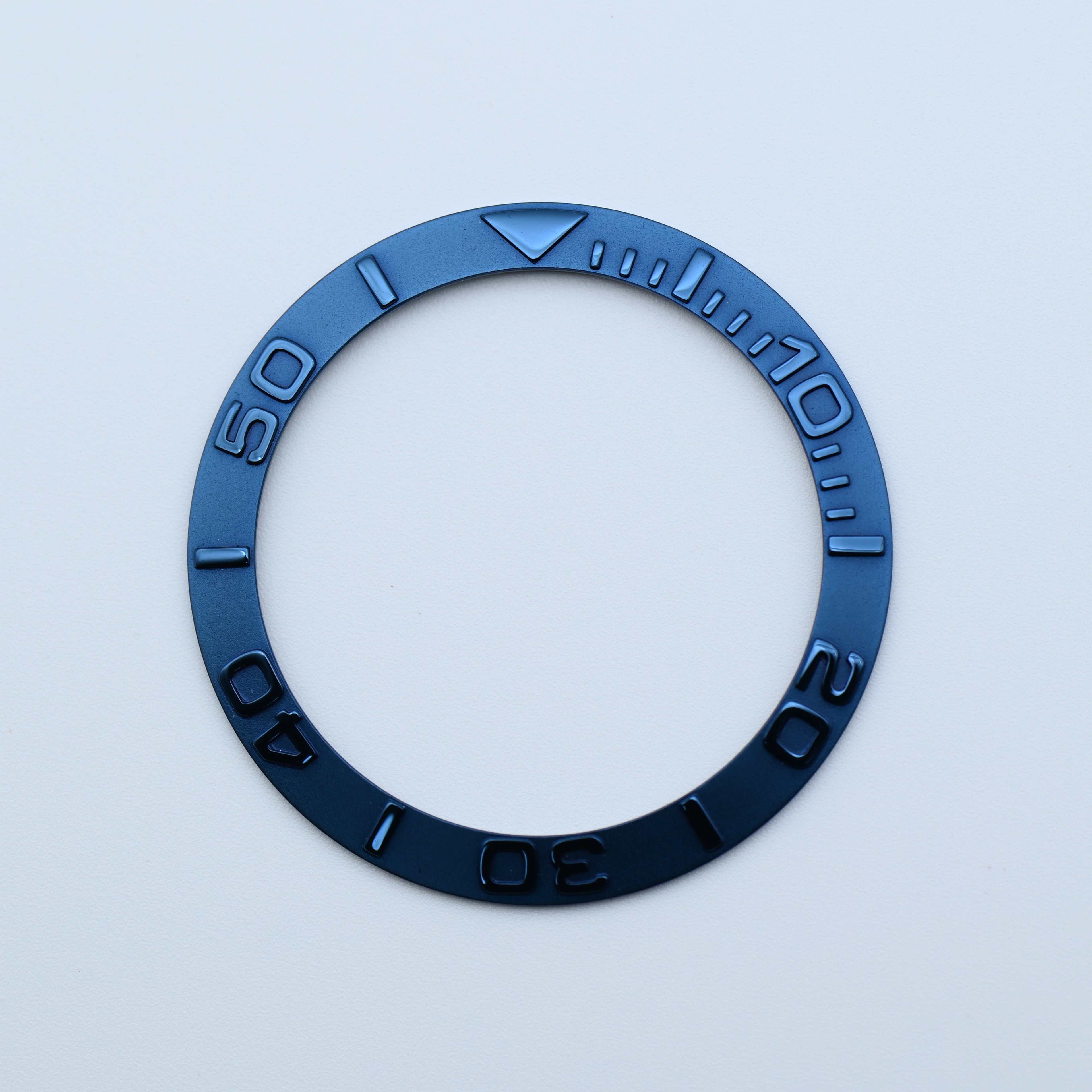 BZI001BLST 38mm Metallic Blue YM Style Sloped Steel Insert