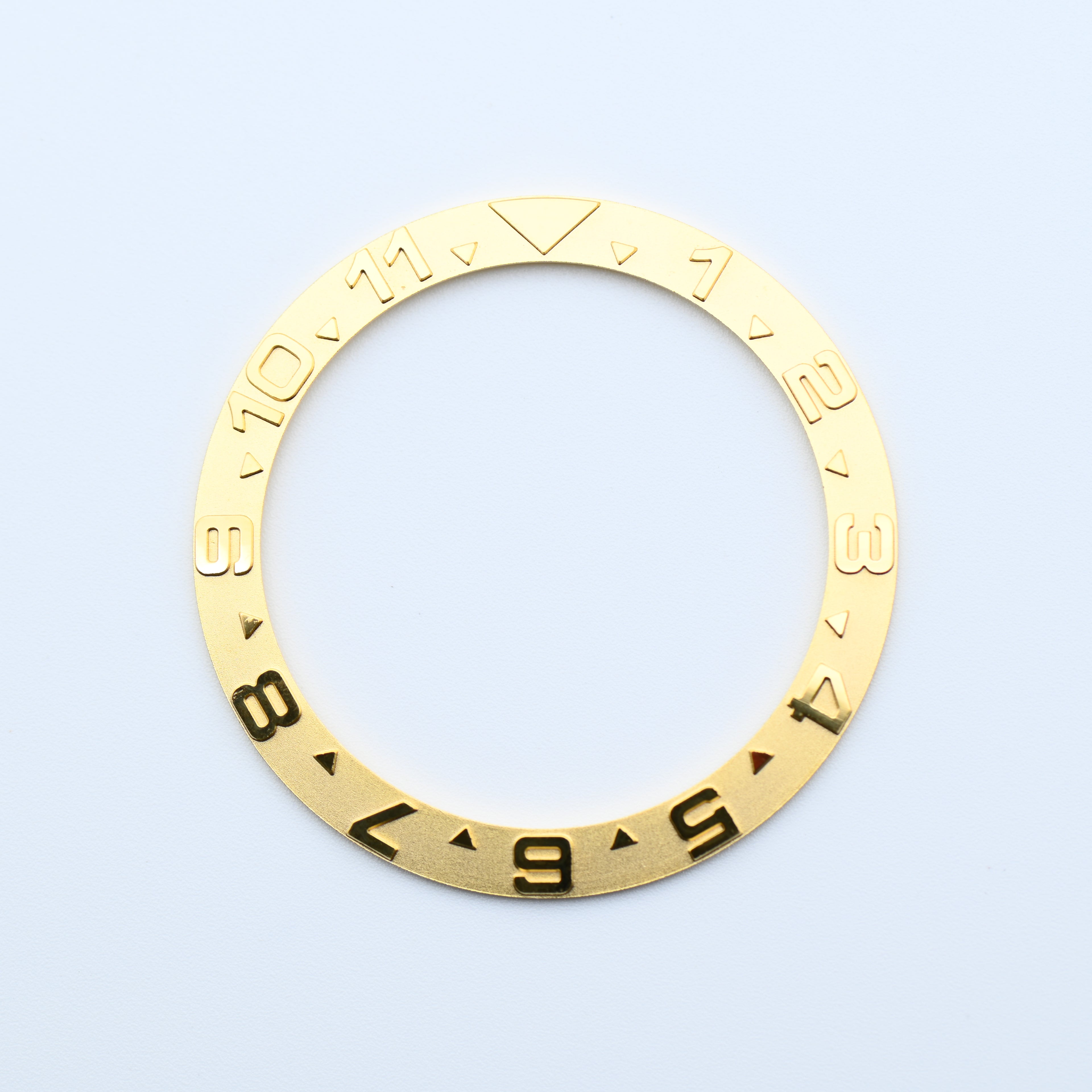 BZI001GDST 38mm Dual Time Gold YM Style Sloped Steel Insert