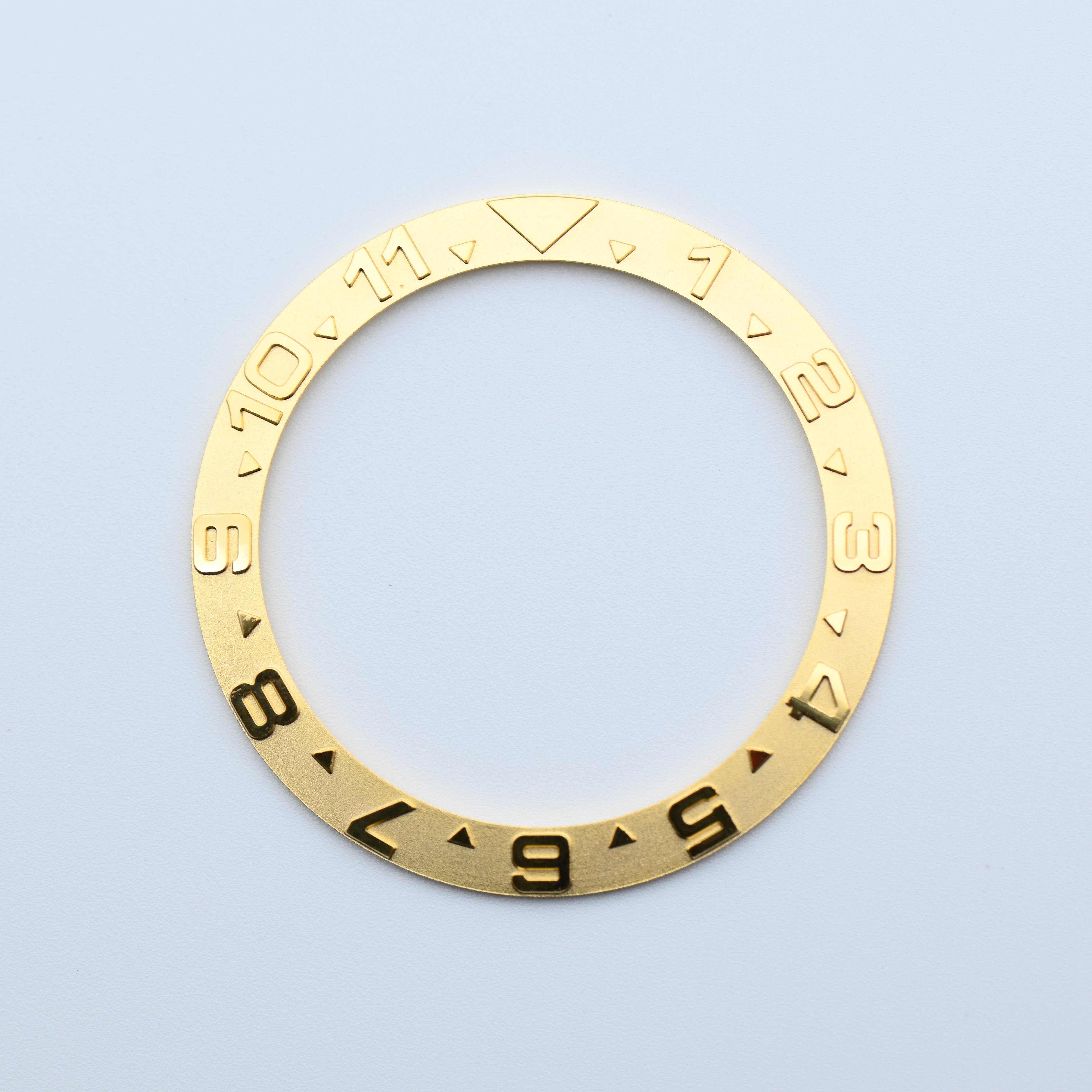 BZI001GDST 38mm Dual Time Gold YM Style Sloped Steel Insert