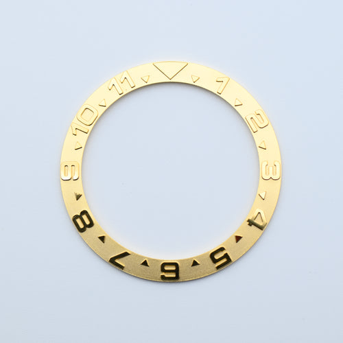 BZI001GDST 38mm Dual Time Gold YM Style Sloped Steel Insert