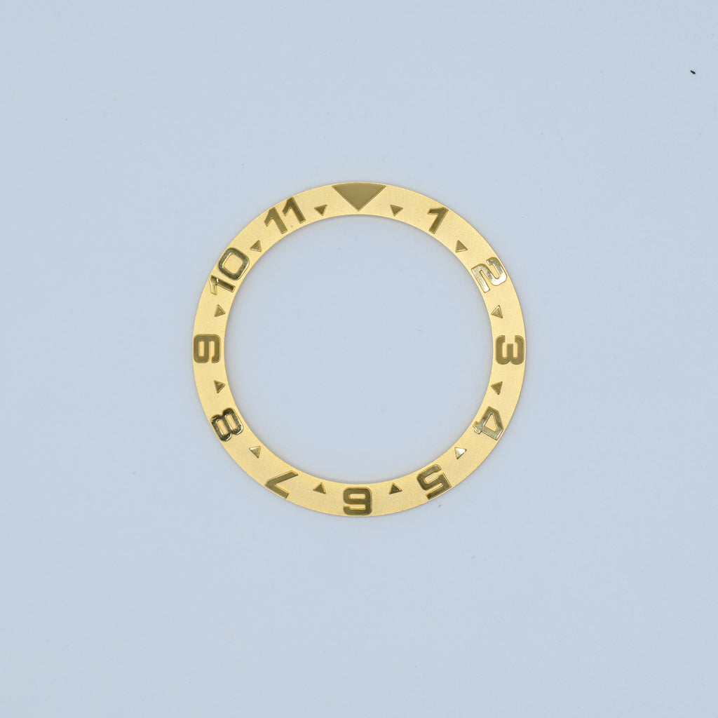 BZI001GDST 38mm Dual Time Gold YM Style Sloped Steel Insert