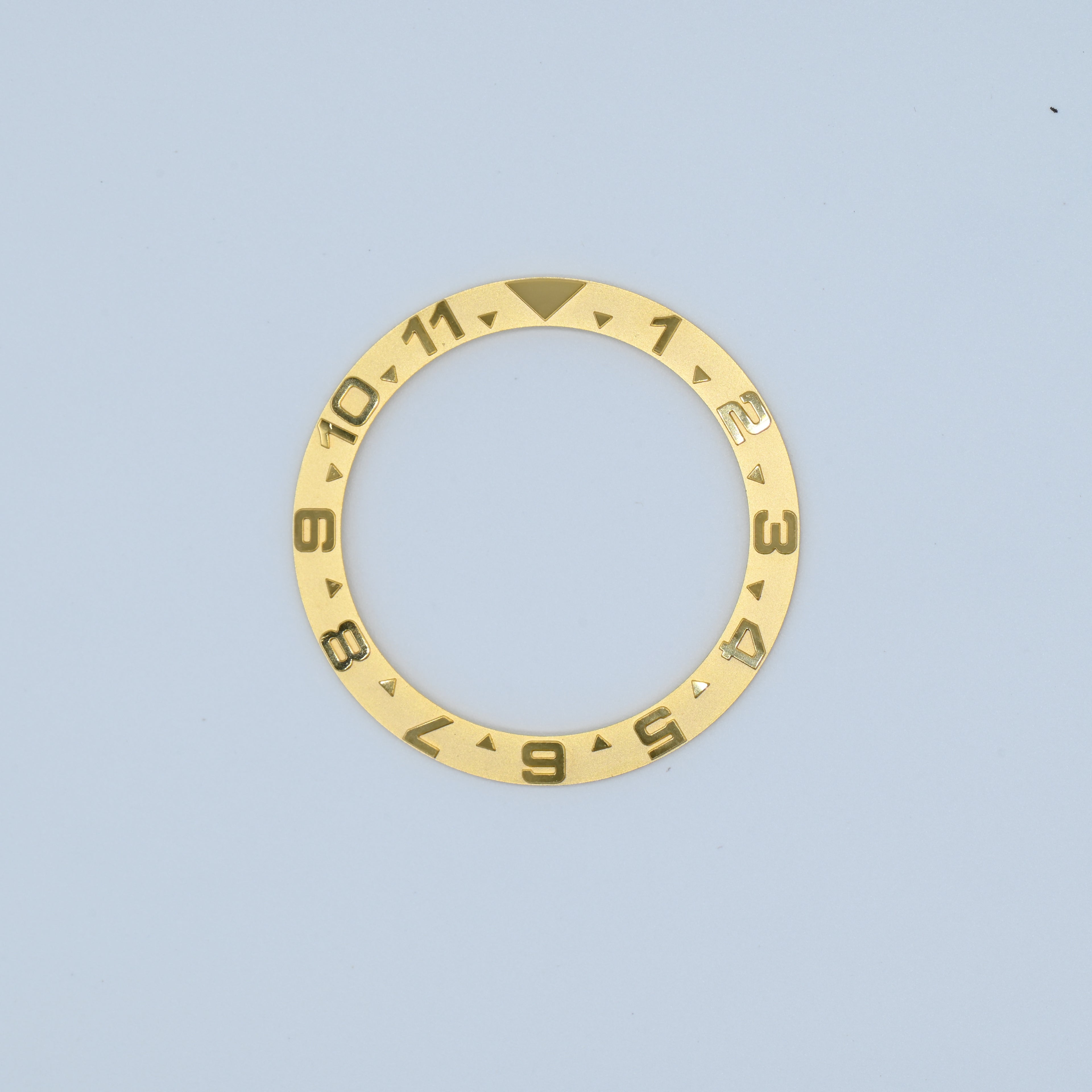 BZI001GDST 38mm Dual Time Gold YM Style Sloped Steel Insert