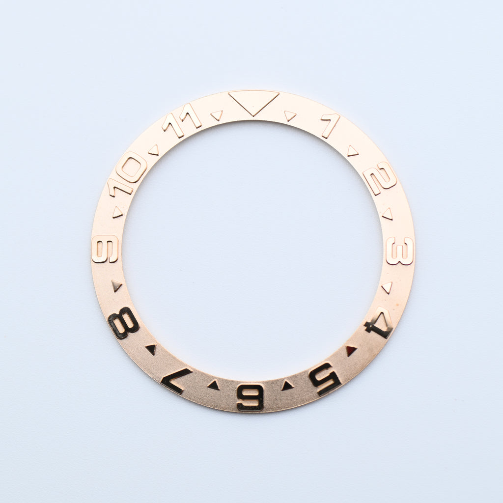 BZI001RGST 38mm Dual Time Rose Gold YM Style Sloped Steel Insert