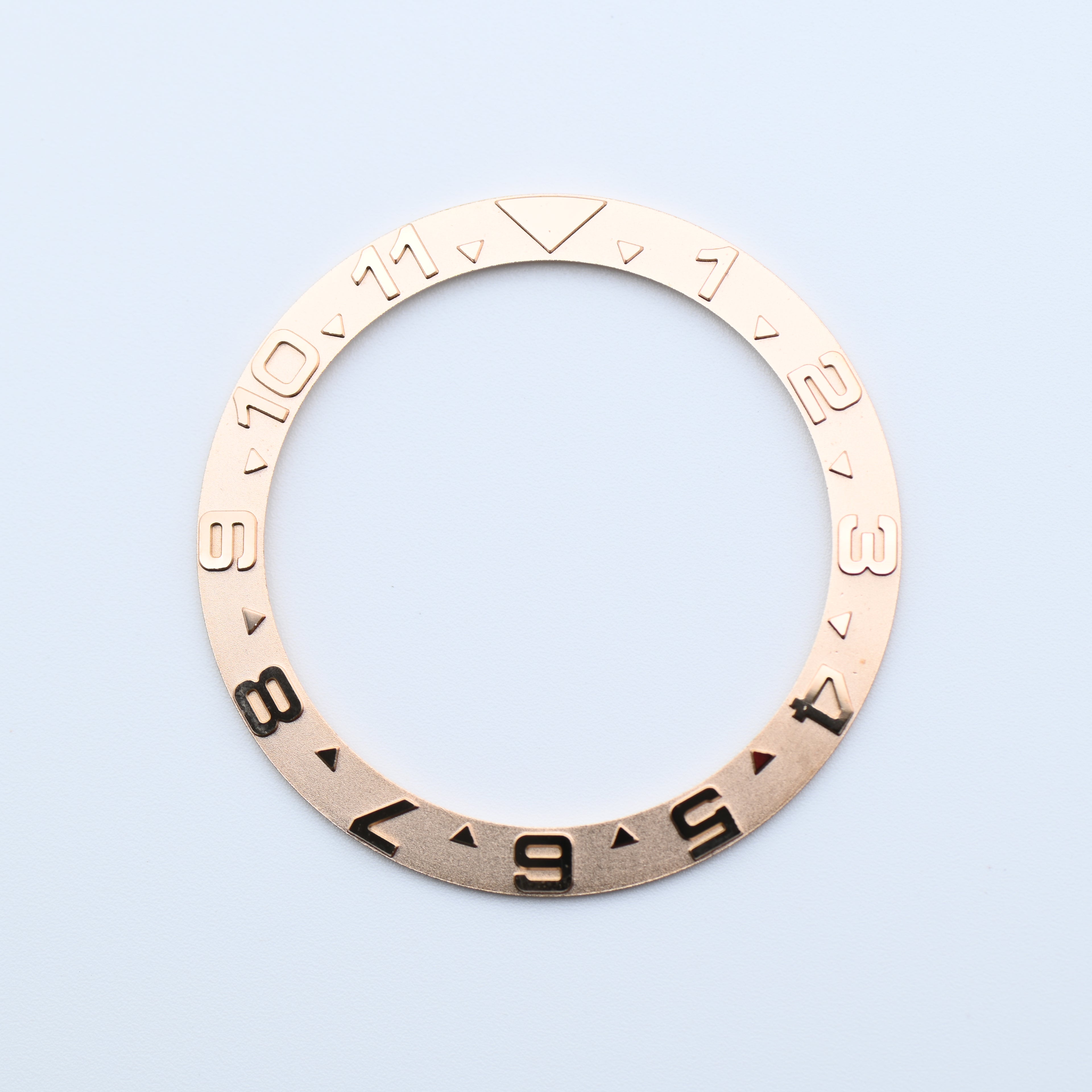 BZI001RGST 38mm Dual Time Rose Gold YM Style Sloped Steel Insert